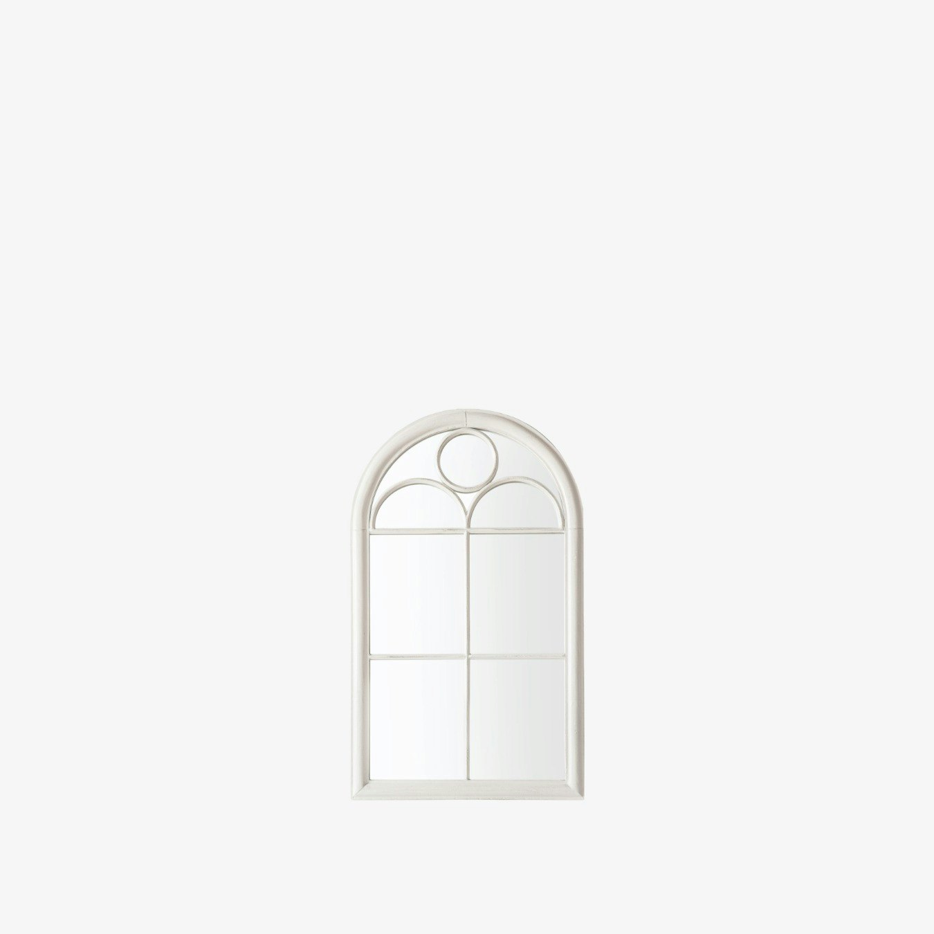 Outdoor Mirror - White/Iron by E.S. Designs