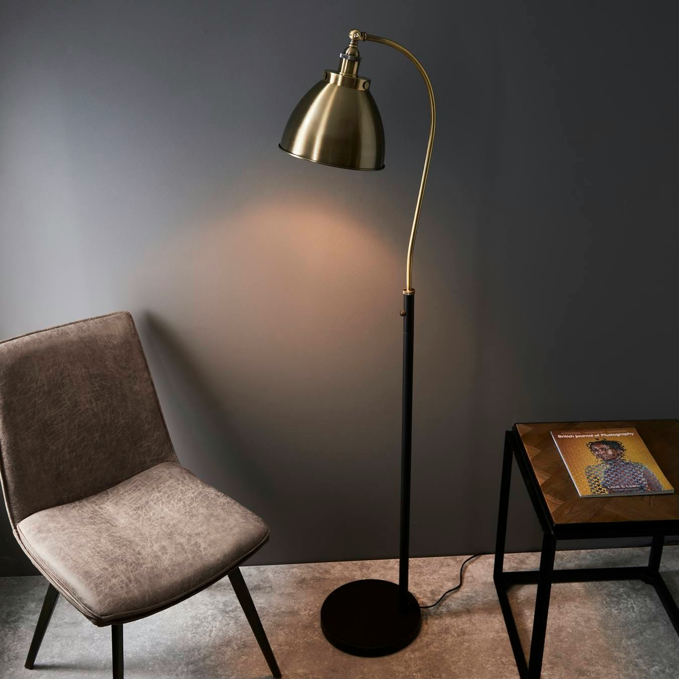 Floor Lamp - Antique Brass by E.S. Designs