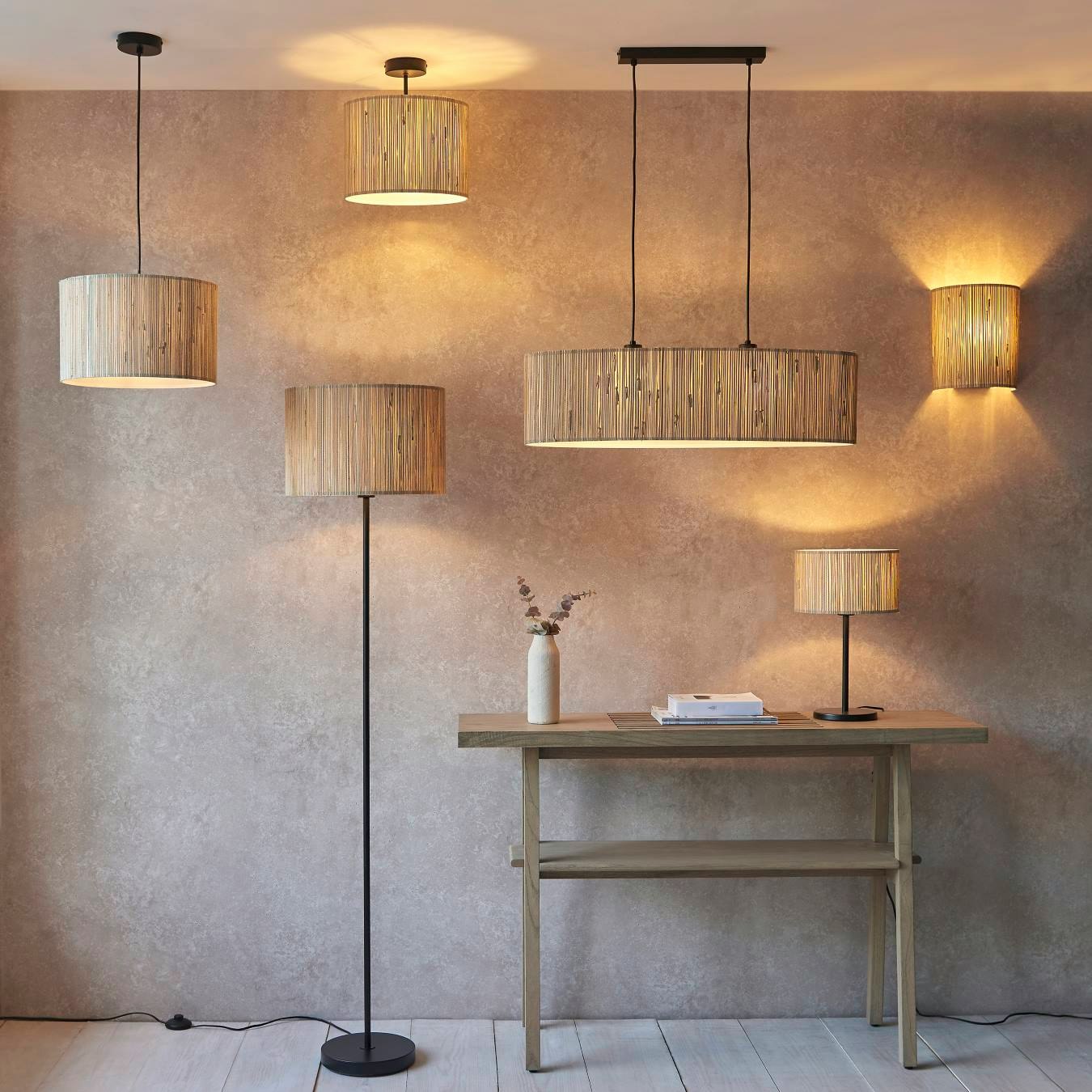 Woven Seagrass 1 Pendant Light by E.S. Designs
