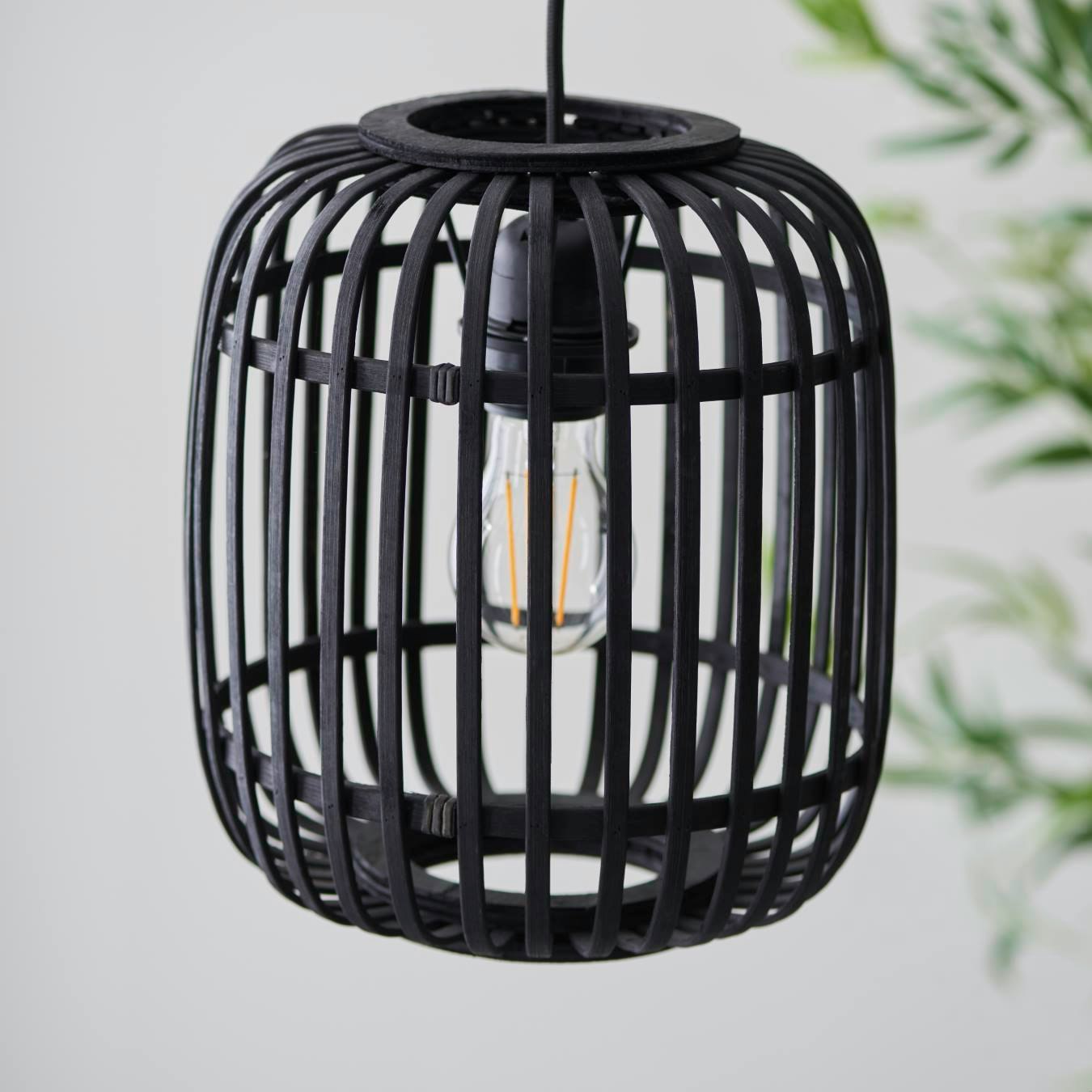 1 Pendant Light - Dark Bamboo by E.S. Designs