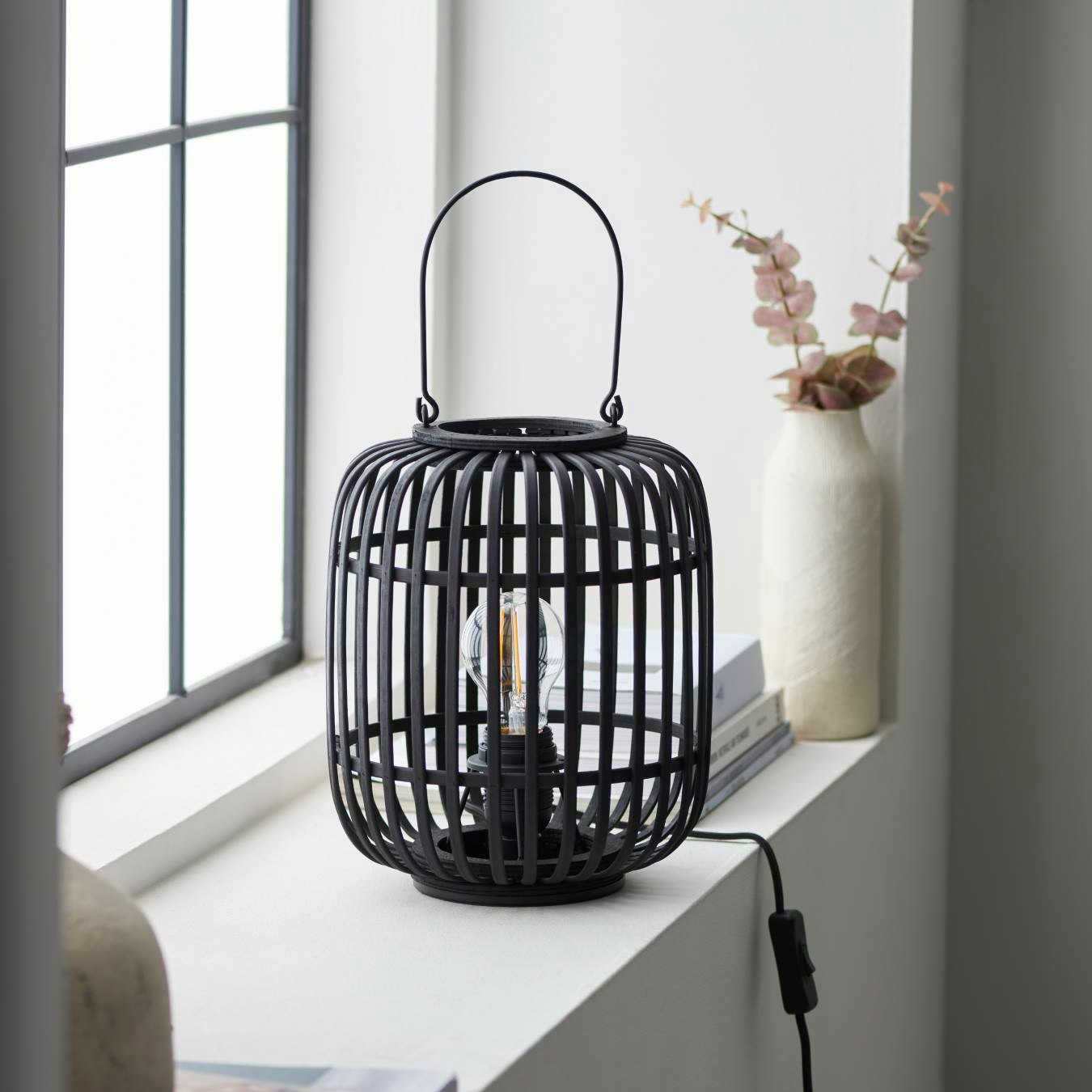 Table Lamp - Dark Bamboo by E.S. Designs