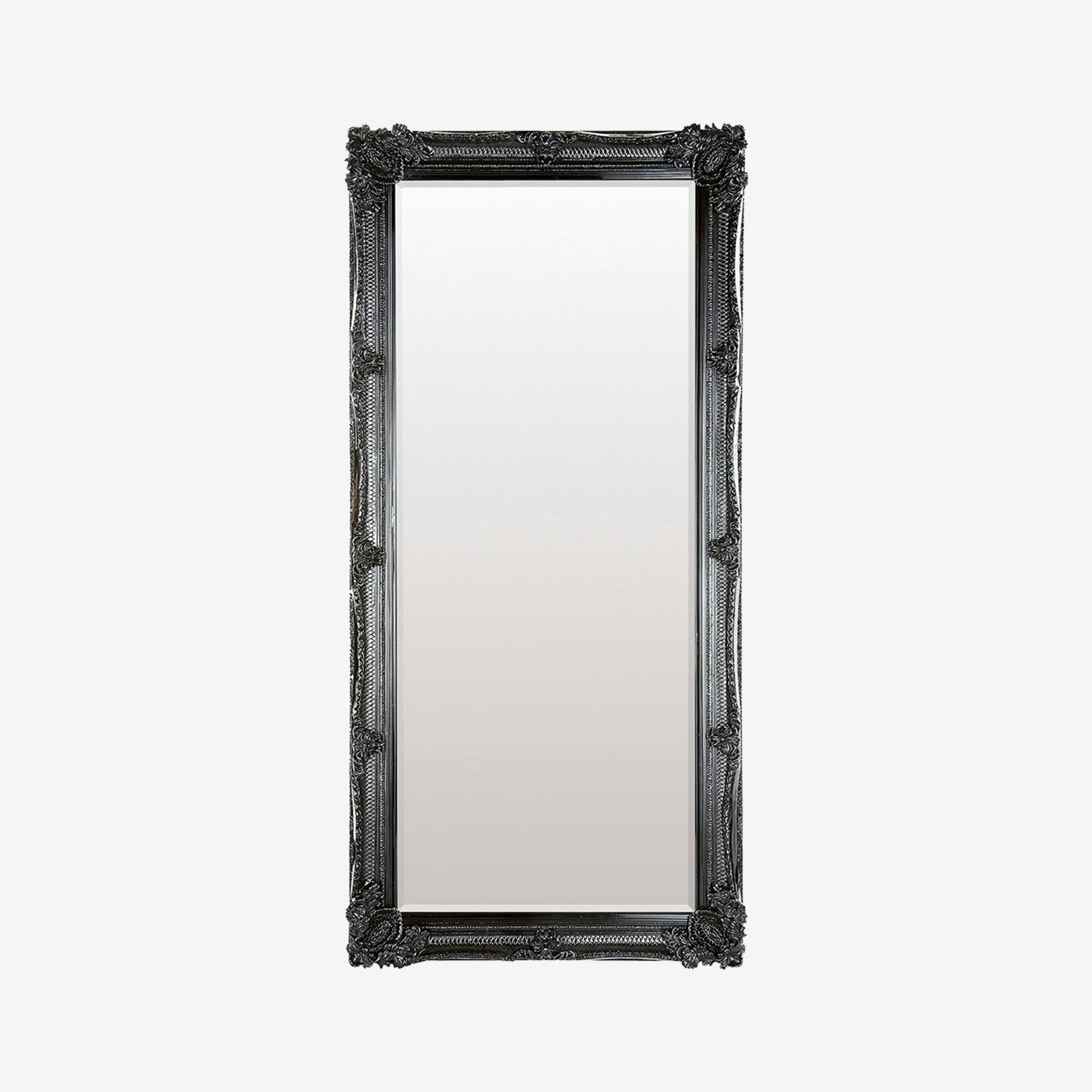 Leaner Mirror - Baroque style - Black by E.S. Designs