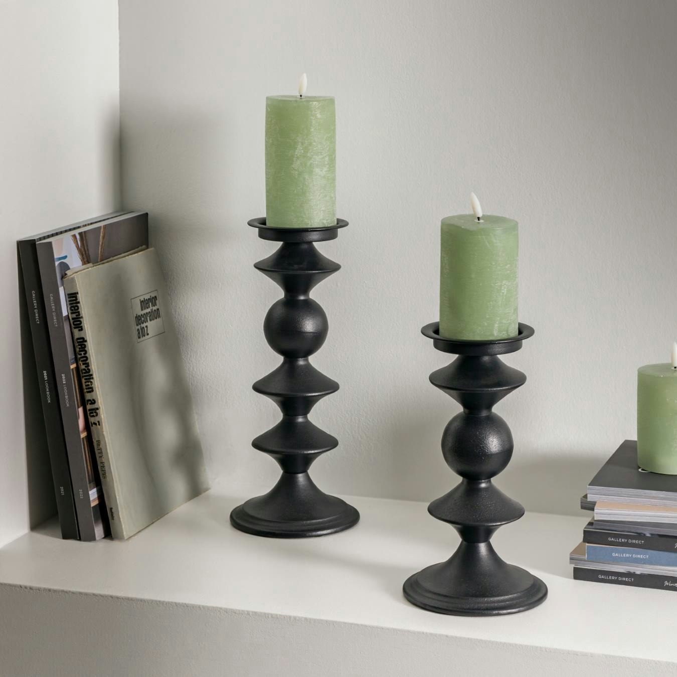 Pillar Holder - Black by E.S. Designs
