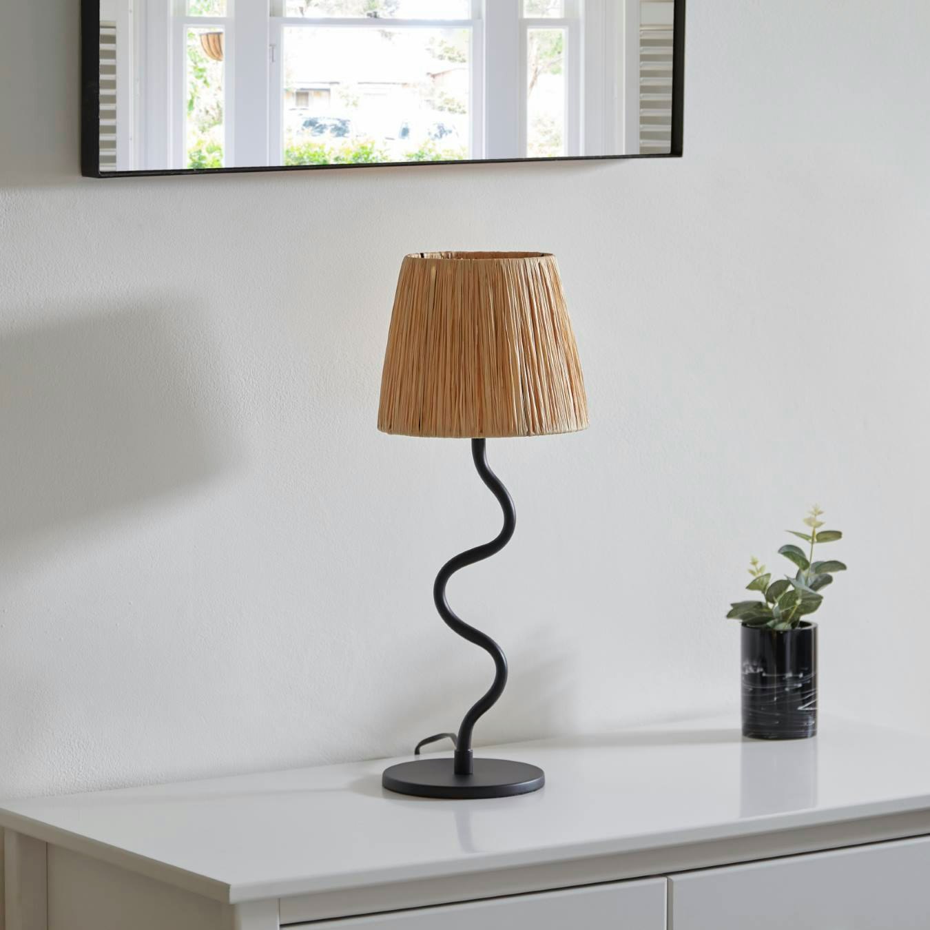 Modern Glass Table Lamp by E.S. Designs