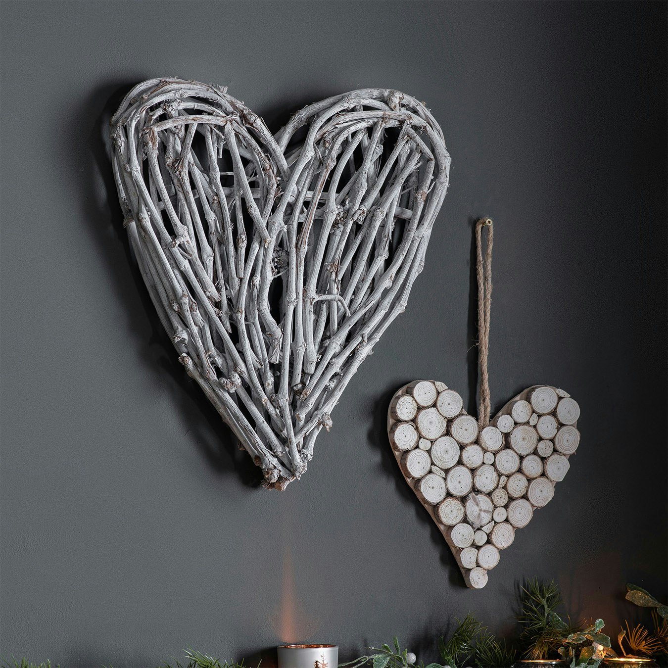 White Rattan Heart by E.S. Designs