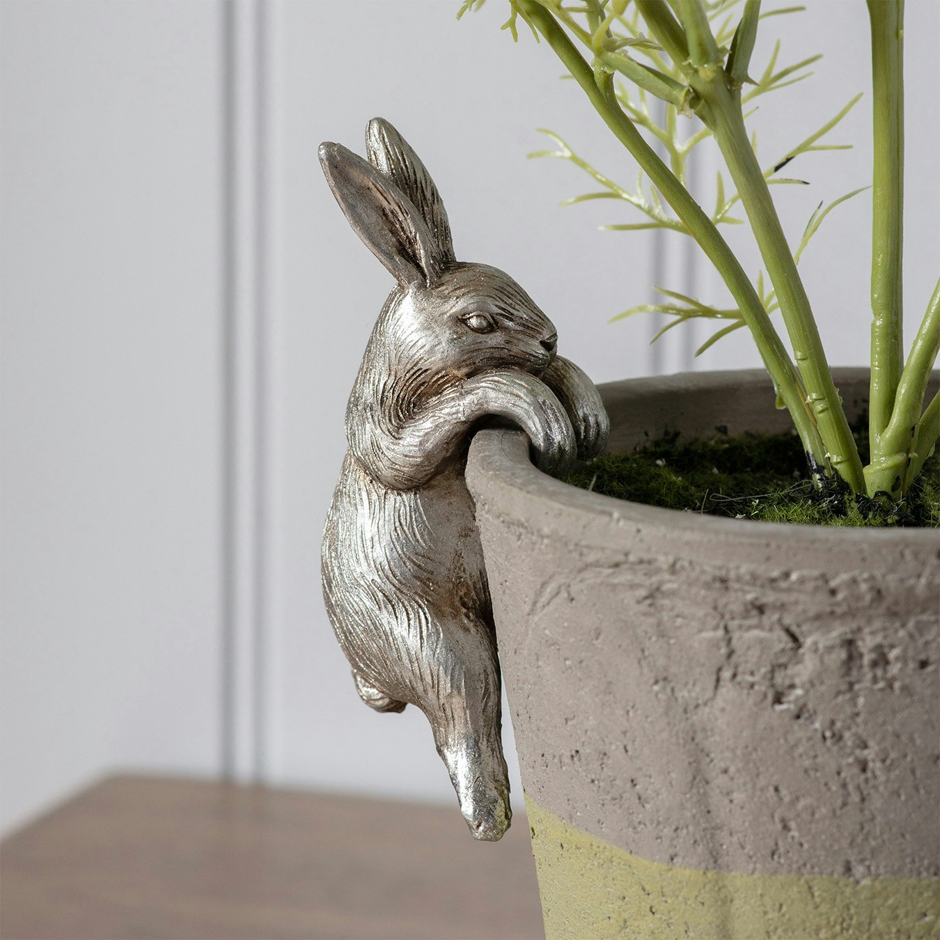 Silver Hare Pot Hangers - Set of 2 by E.S. Designs