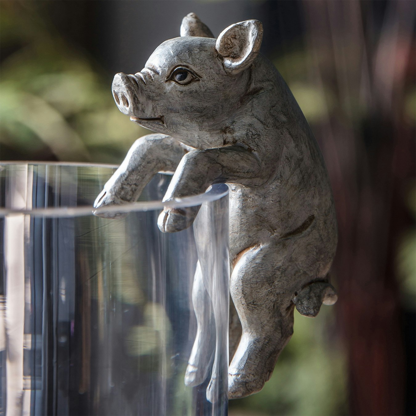 Grey Piglet Pot Hangers - Set of 2 by E.S. Designs