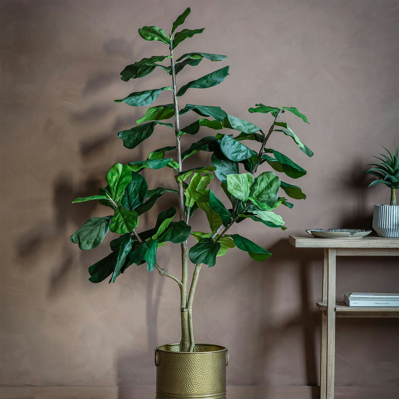 Potted Artificial Fiddle Leaf Fig Tree by E.S. Designs