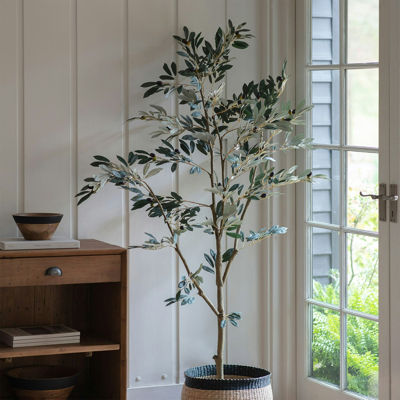 Potted Artificial Olive Tree by E.S. Designs