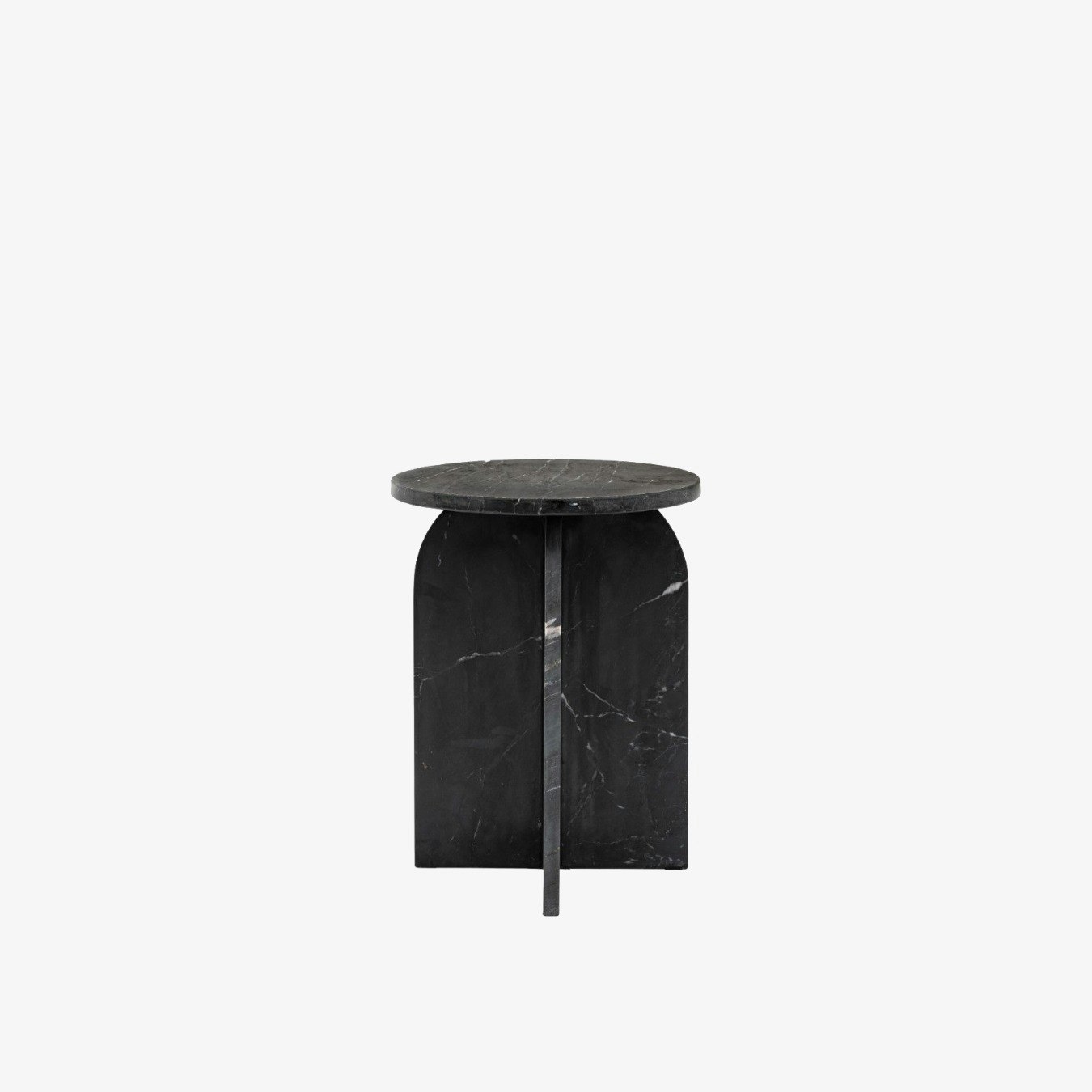 Marble Side Table - Black by E.S. Designs