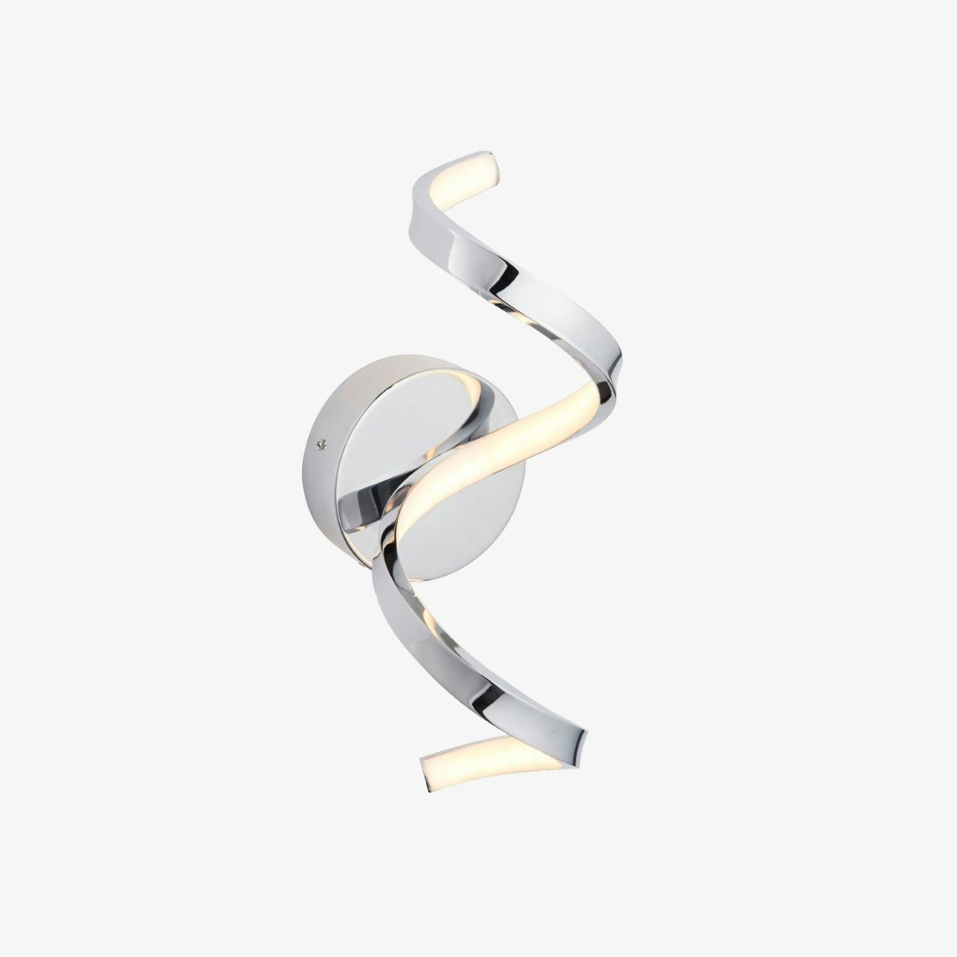 Spiral Bathroom Wall Light - Chrome by E.S. Designs