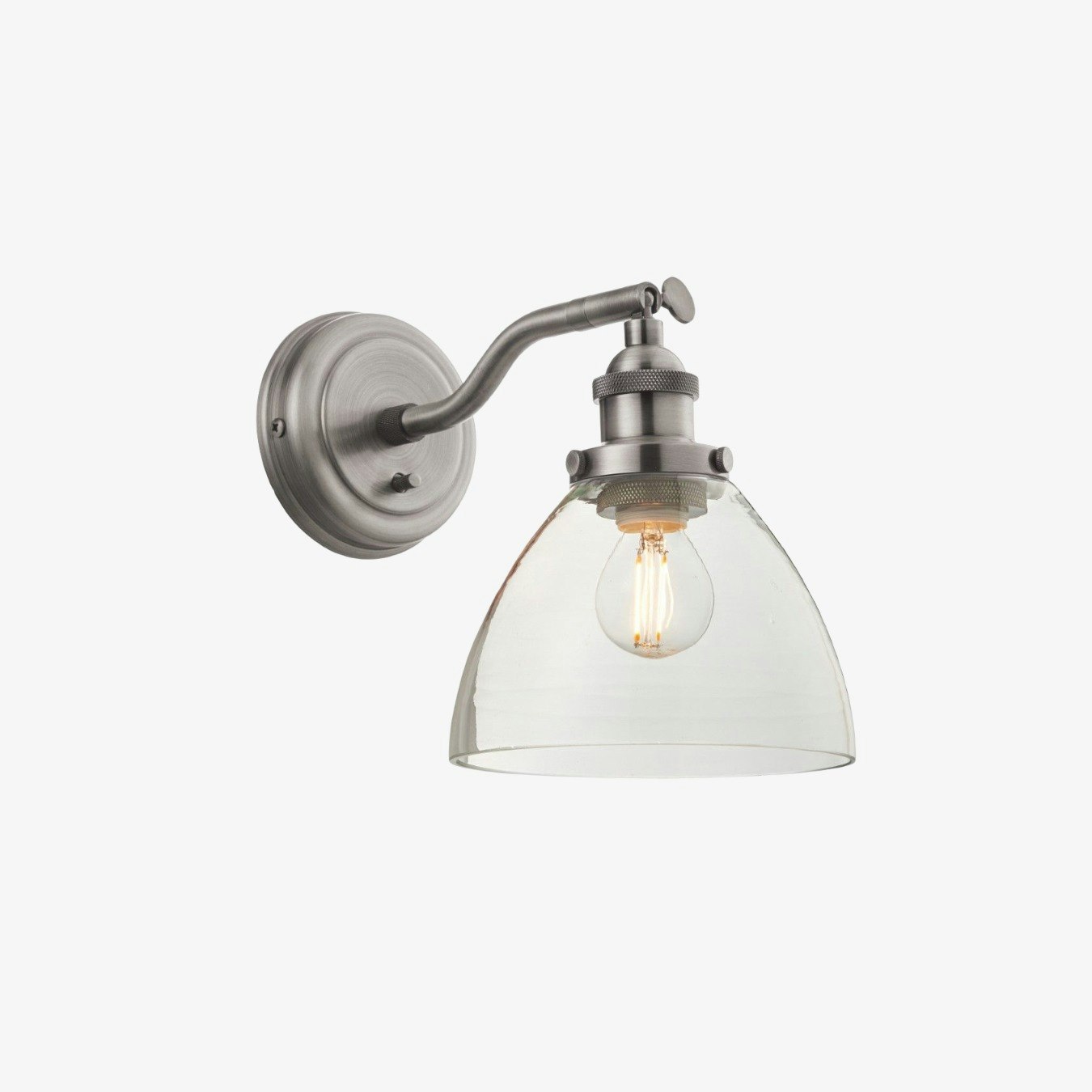 Hanslo Wall Light Brushed Silver by E.S. Designs
