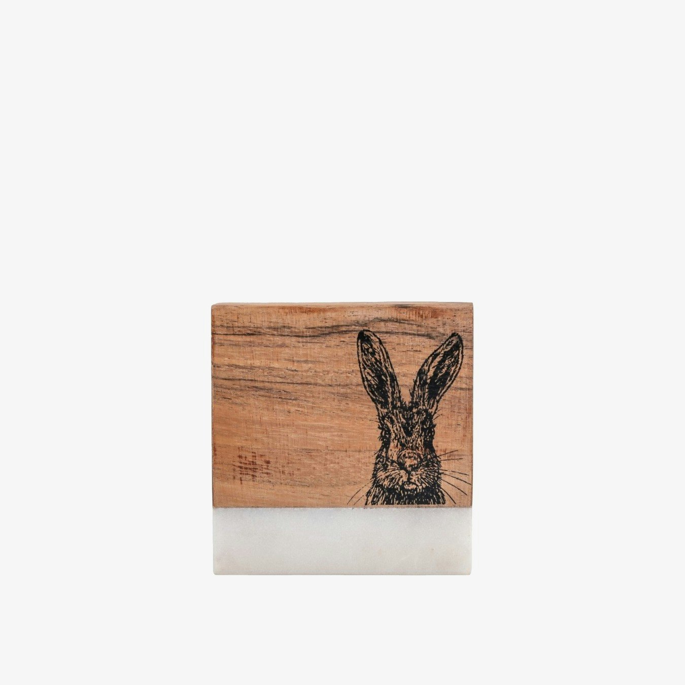 Set of 4 Harare Coasters - White Marble by E.S. Designs