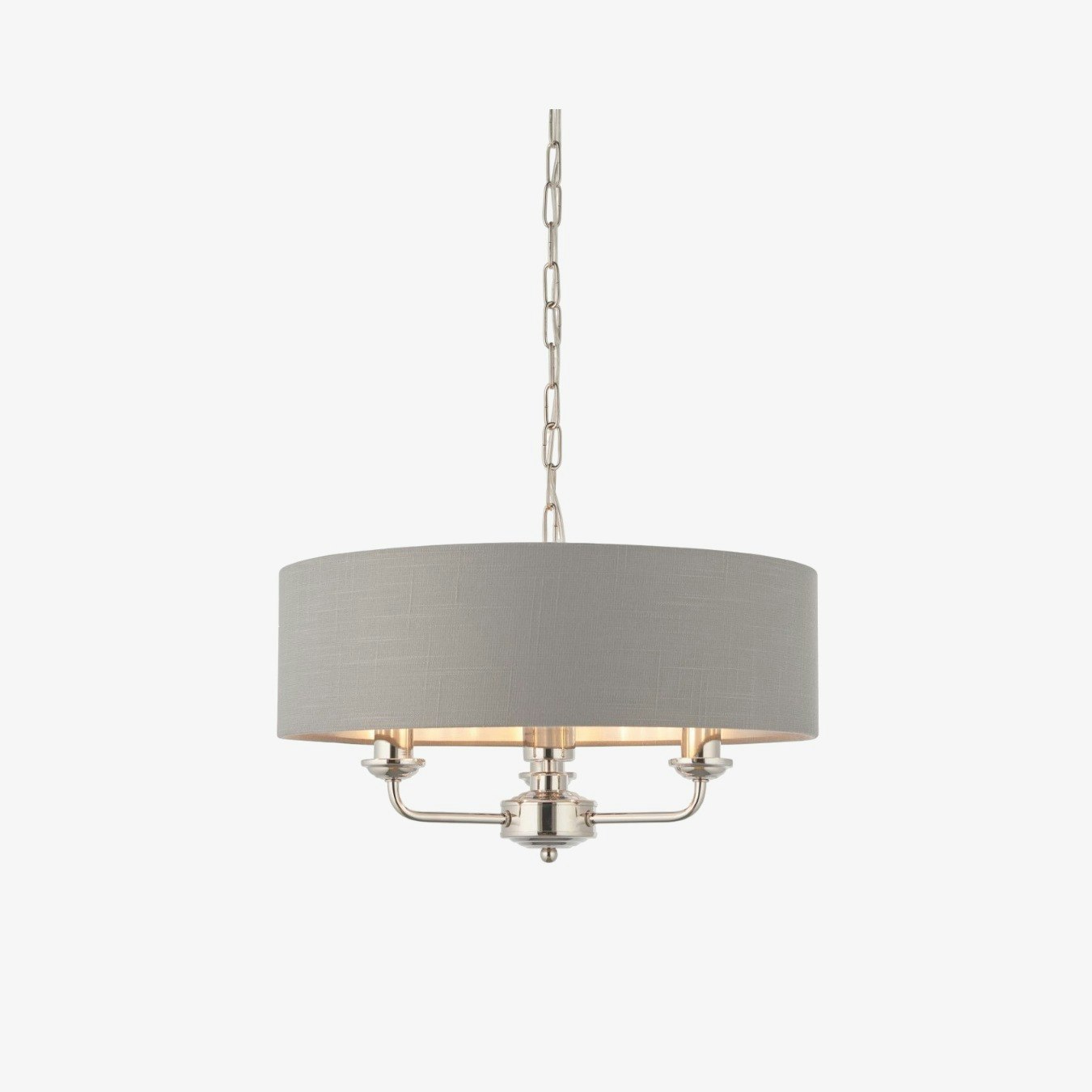 Highbury 3 Pendant Light Nickel&Chrcoal by E.S. Designs
