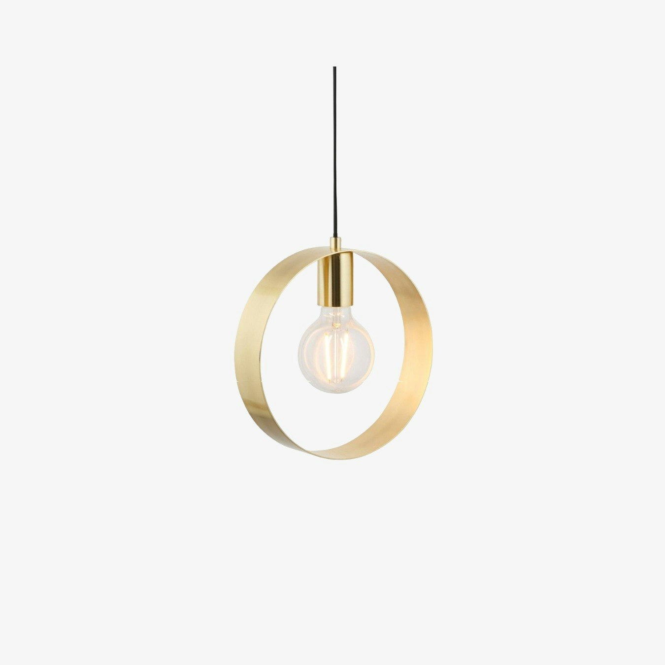 Hooped Pendant Light - Brushed Brass by E.S. Designs