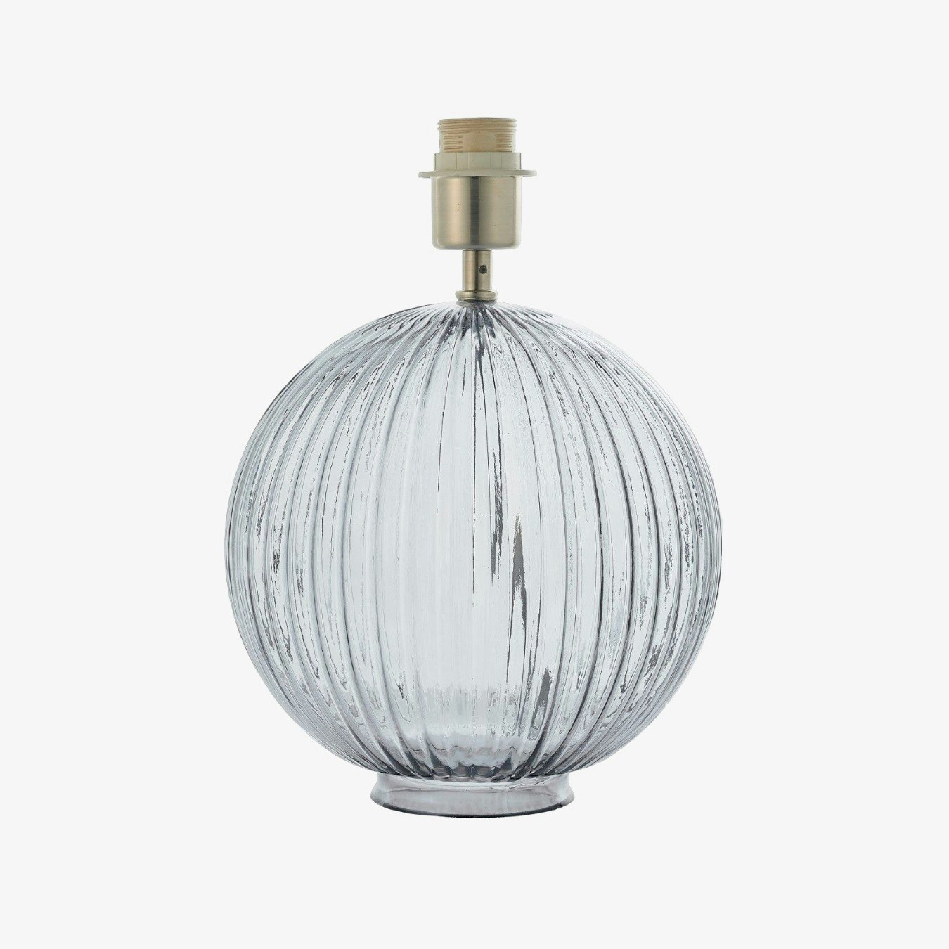 Ribbed Glass Base Table Lamp - Smokey Grey by E.S. Designs