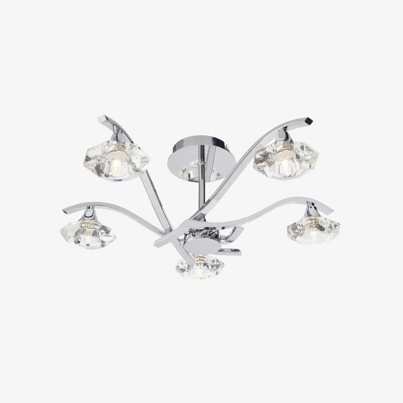 5 Crystal Clear Ceiling Lamp by E.S. Designs