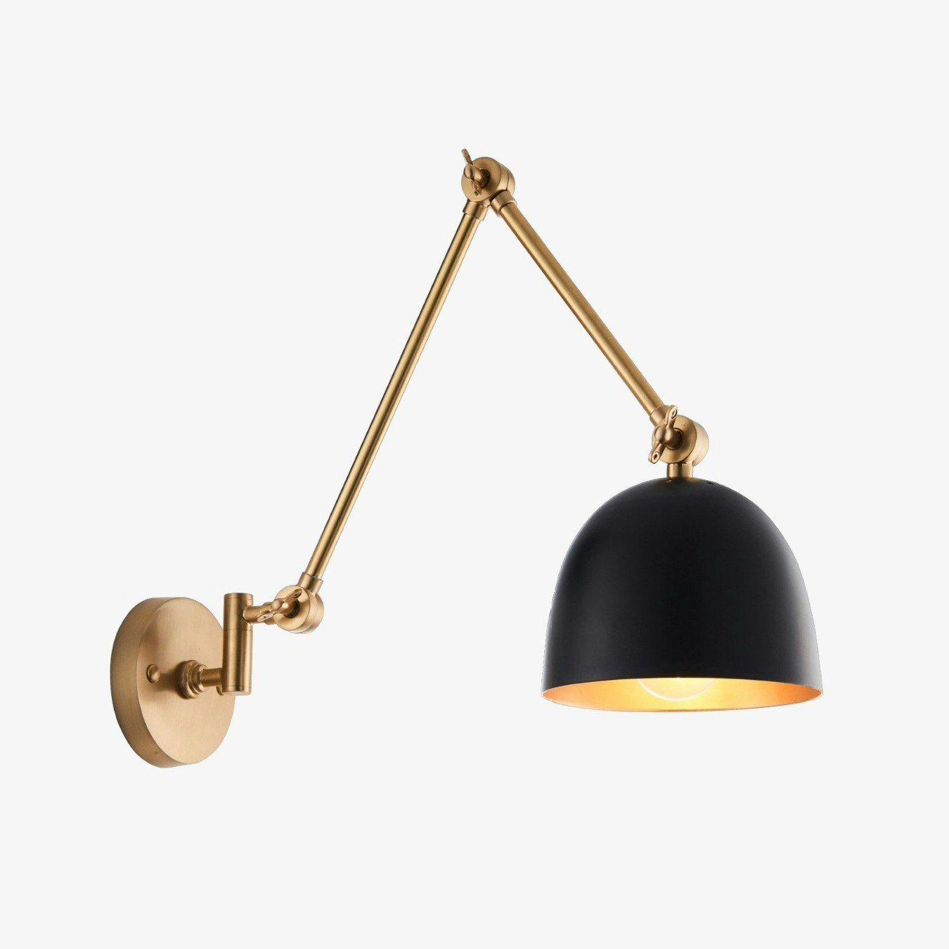 Fully Adjustable Wall Light - Antique Brass by E.S. Designs