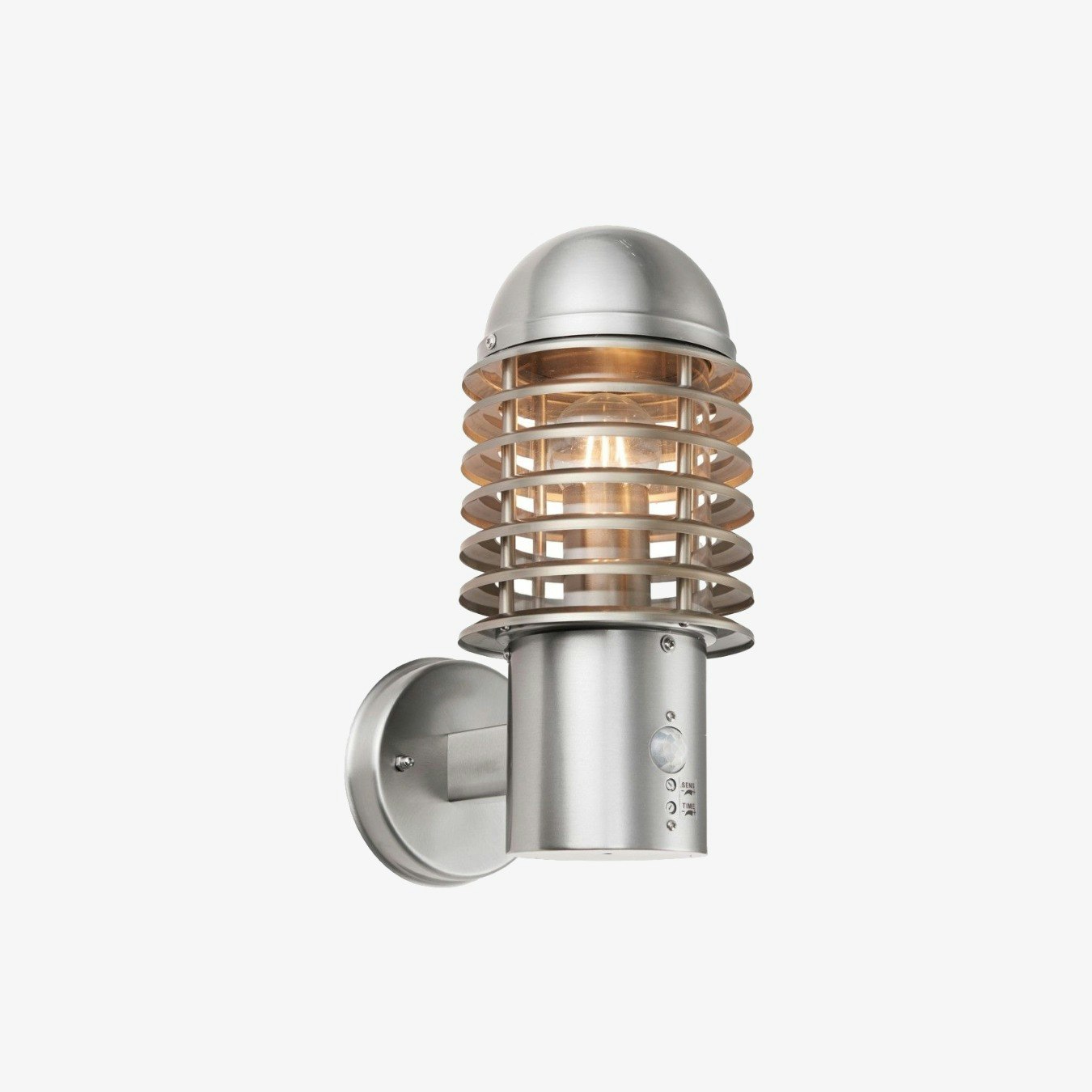 Robust Outdoor Wall Light - Brushed Steel by E.S. Designs