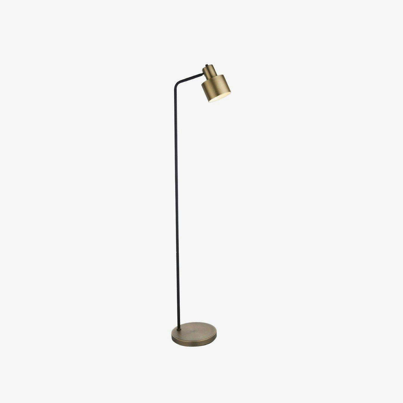Industrial Style Floor Lamp - Brass/Black by E.S. Designs