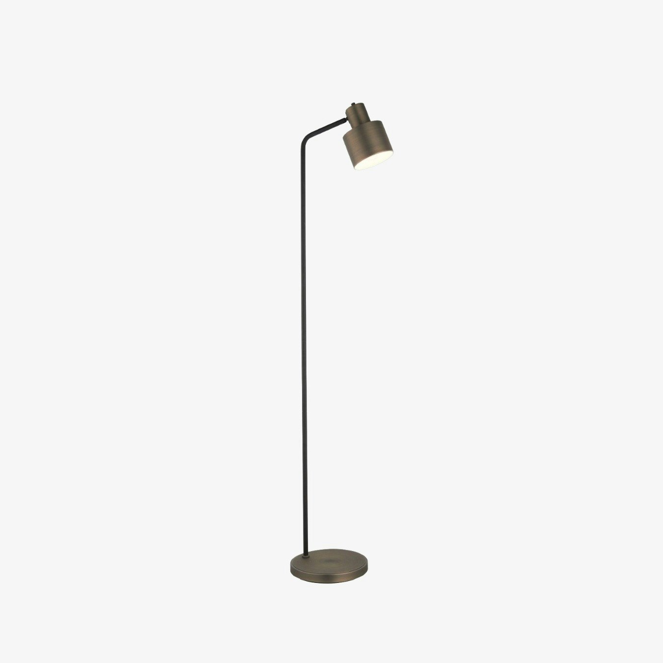 Industrial Style Floor Lamp - Silver/Black by E.S. Designs