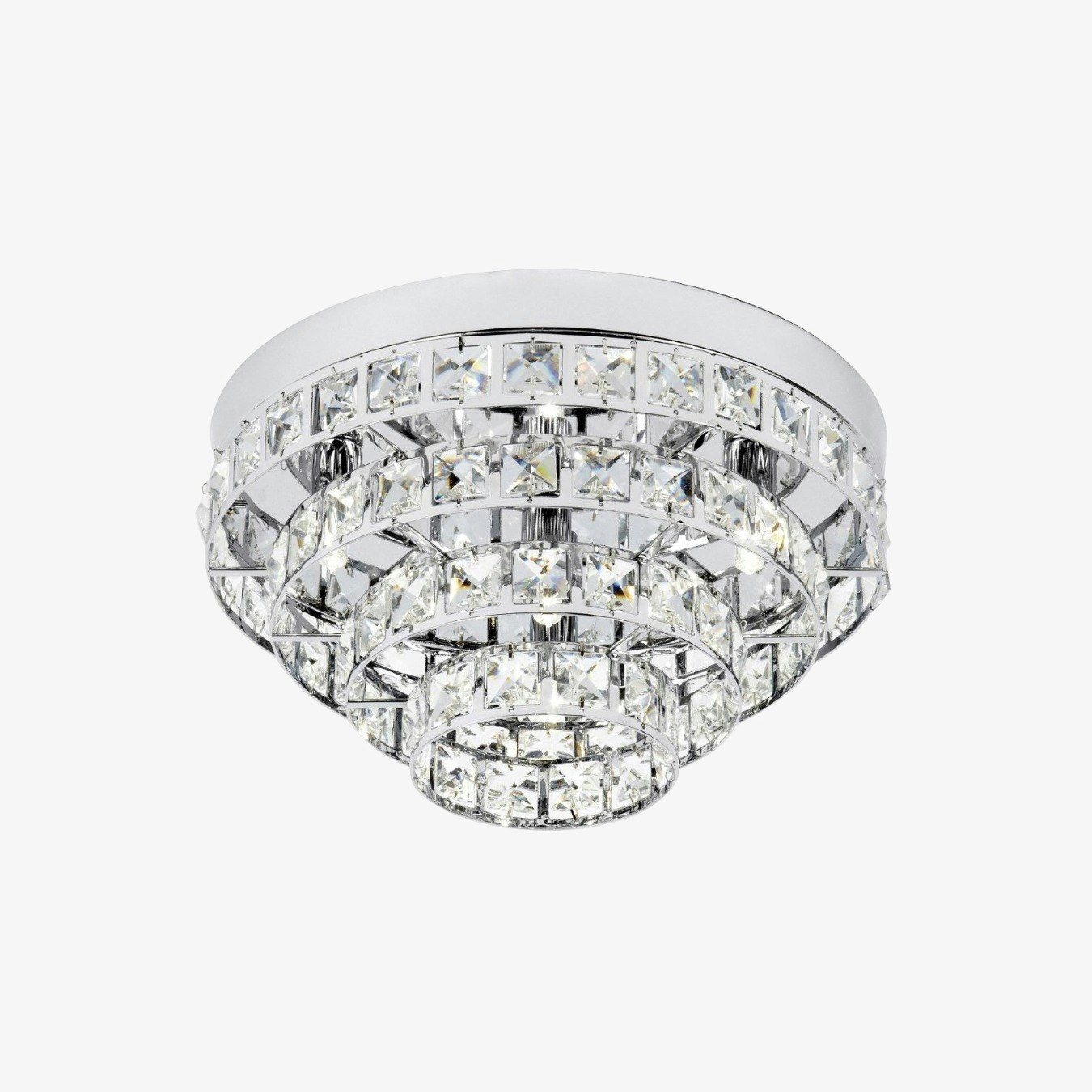 4 Semi Flush Ceiling Lamp - Chrome by E.S. Designs