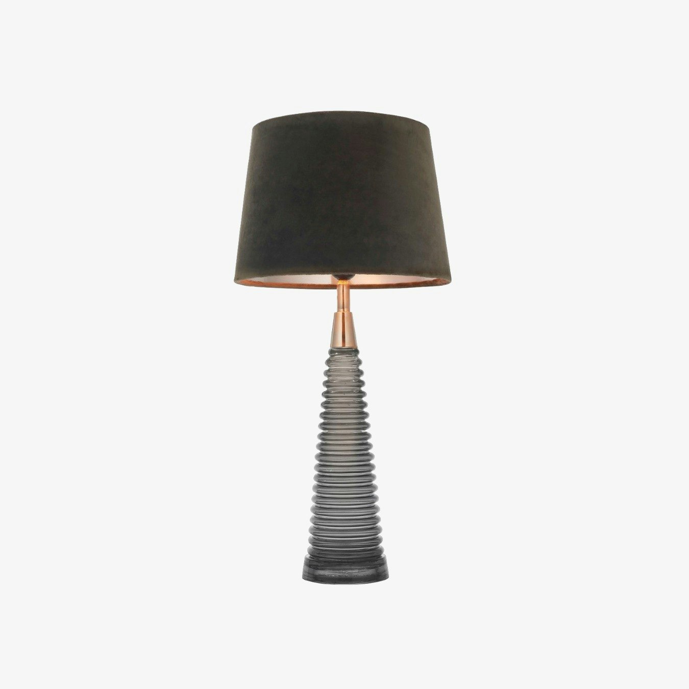 Table Light Grey Glass/Mocha by E.S. Designs
