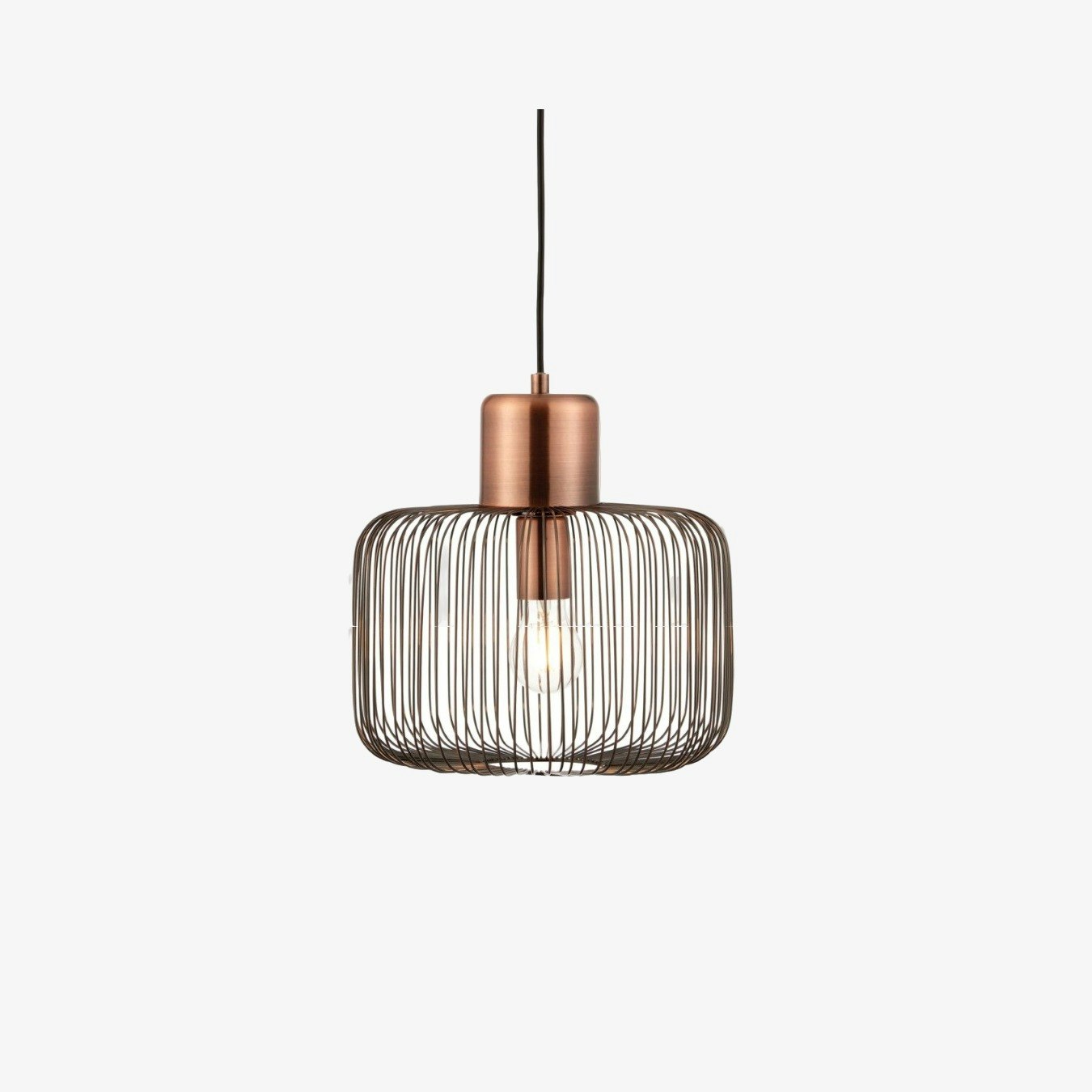 Metal Caged Pendant Light by E.S. Designs