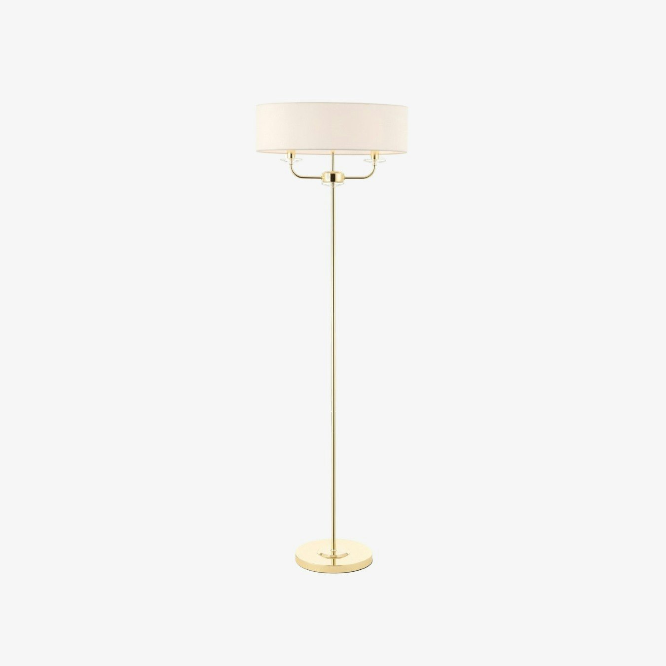 2 Light Floor Lamp - Brass by E.S. Designs