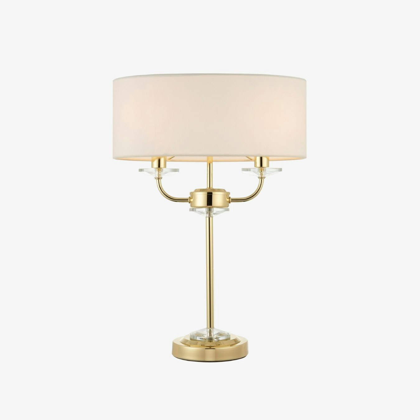 2 Light Table Lamp Brass by E.S. Designs
