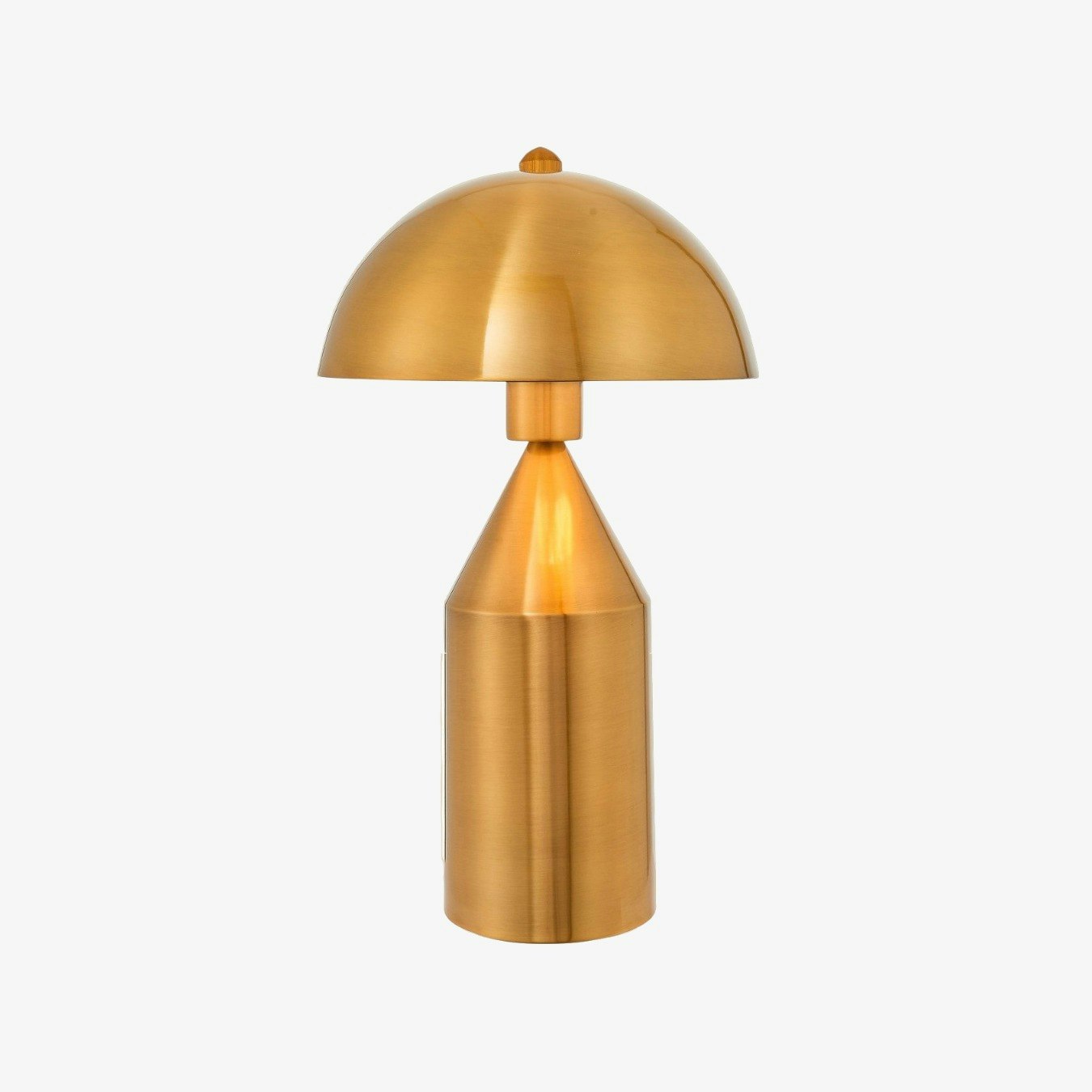 Contemporary Mushroom Lamp Light Antique Brass by E.S. Designs