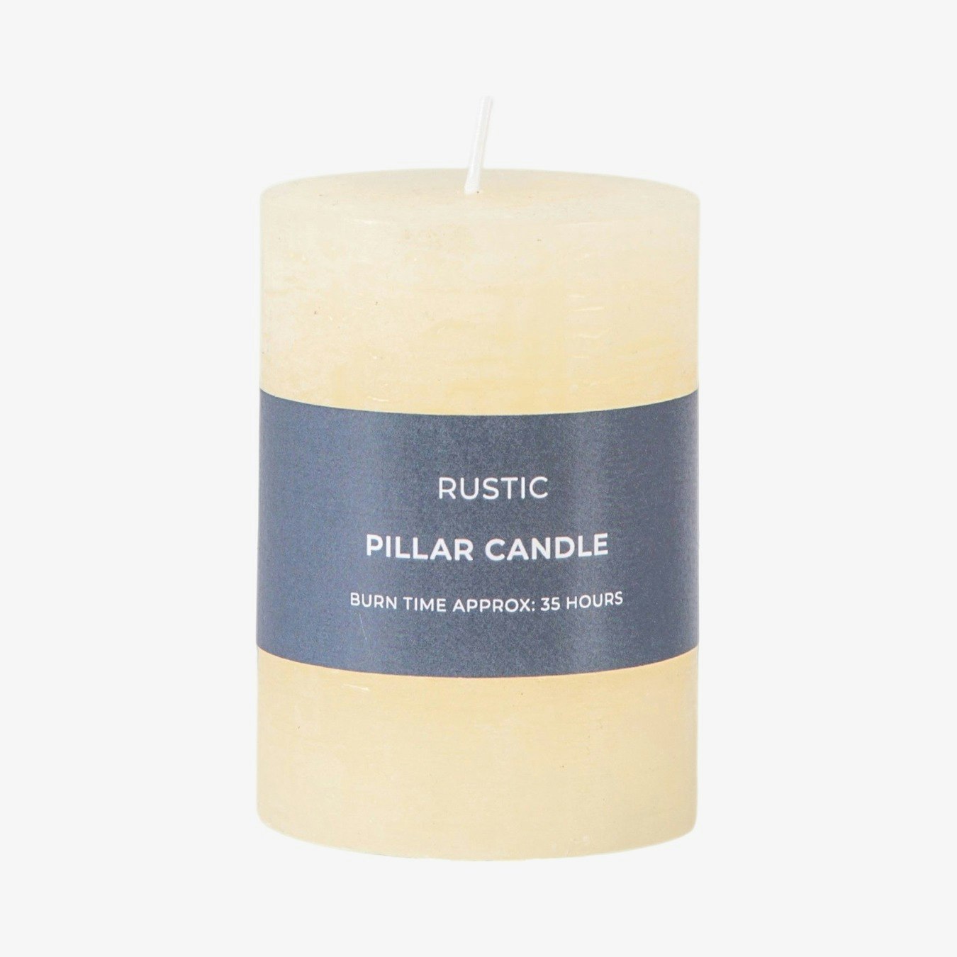 2 Pack Pillar Candle Rustic - Ivory by E.S. Designs