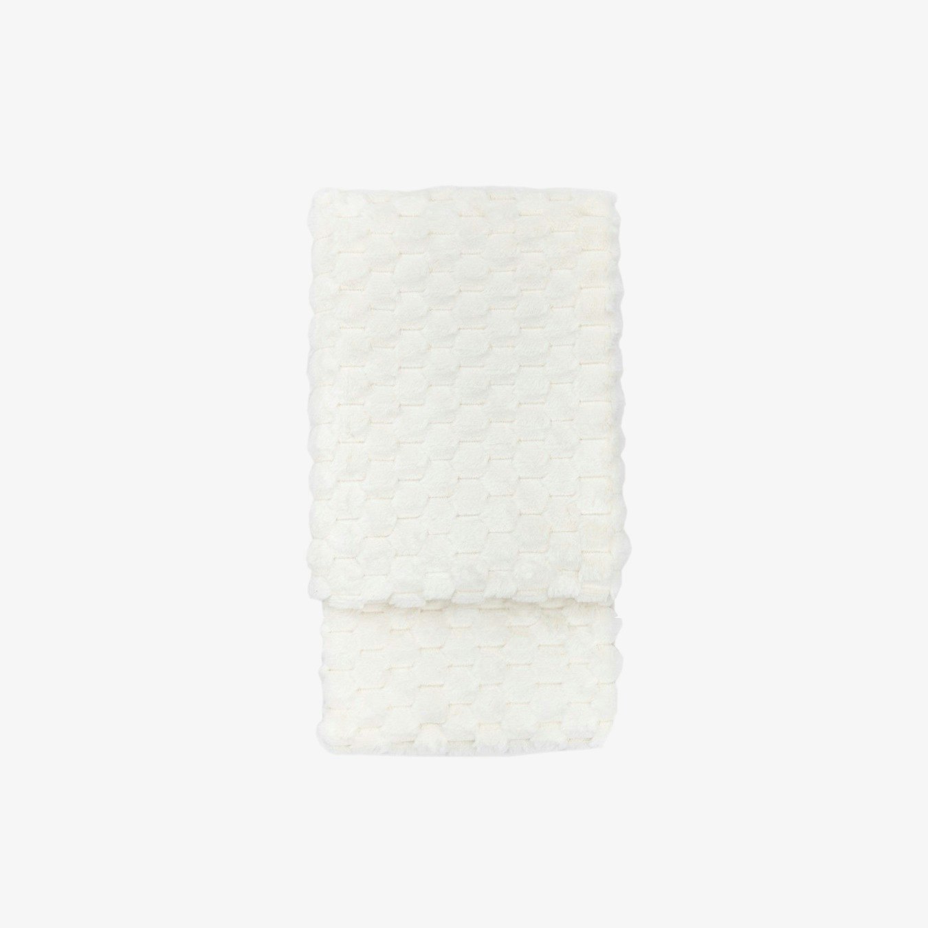 Popcorn Rabbit Fur Throw - Cream by E.S. Designs