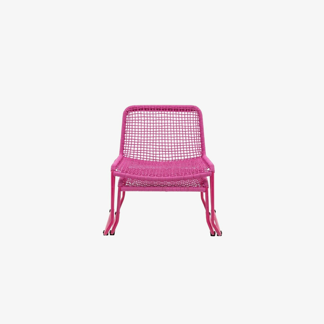 Lounge Chair with Footstool - Pink by E.S. Designs