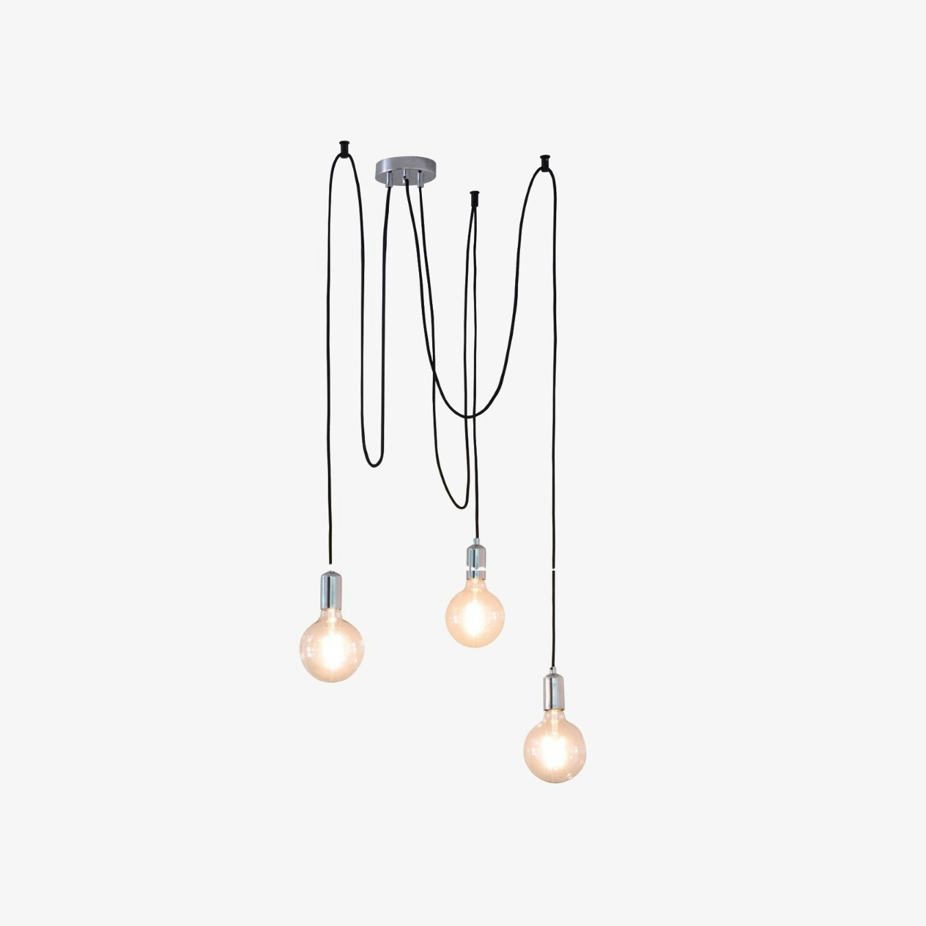 Urban 3 Cluster Pendant Light - Chrome by E.S. Designs