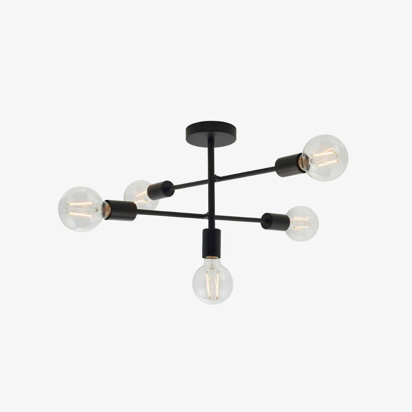 Urban 5 Ceiling Lamp - Black by E.S. Designs