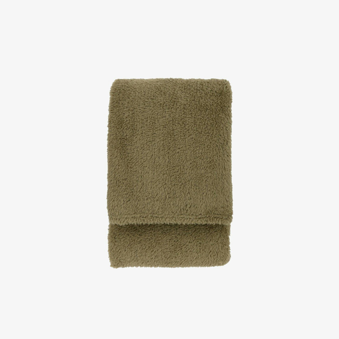 Sherpa Fleecy Throw - Olive by E.S. Designs