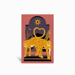 Cheetah Love Greetings Card