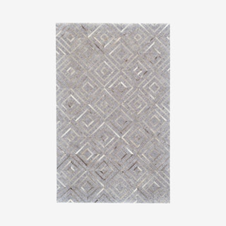 Fannin Handmade Diamond Area Rug - Cool Gray / Taupe