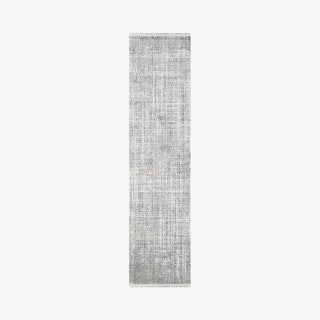 Lale Power Loomed Runner Rug - Dark Gray