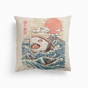 Sharkiri Sushi Canvas Cushion