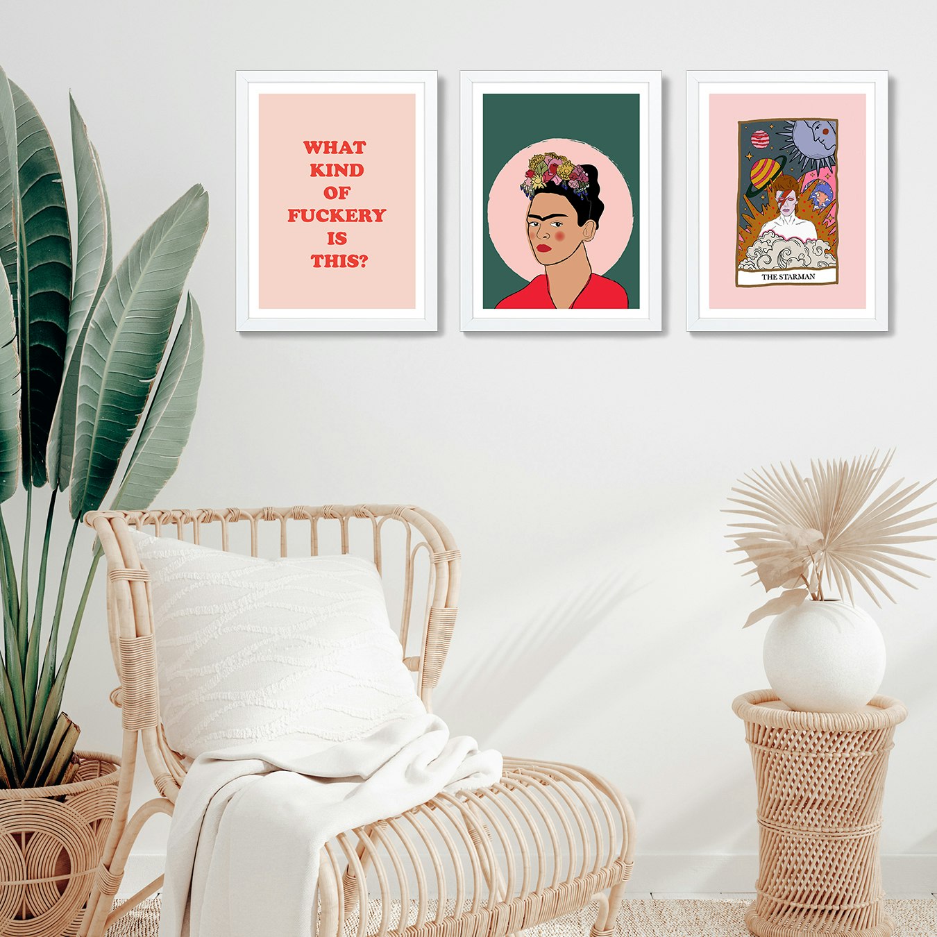 Frida Kahlo Modern Gallery Wall by Girl Visual by Fy! Gallery Walls