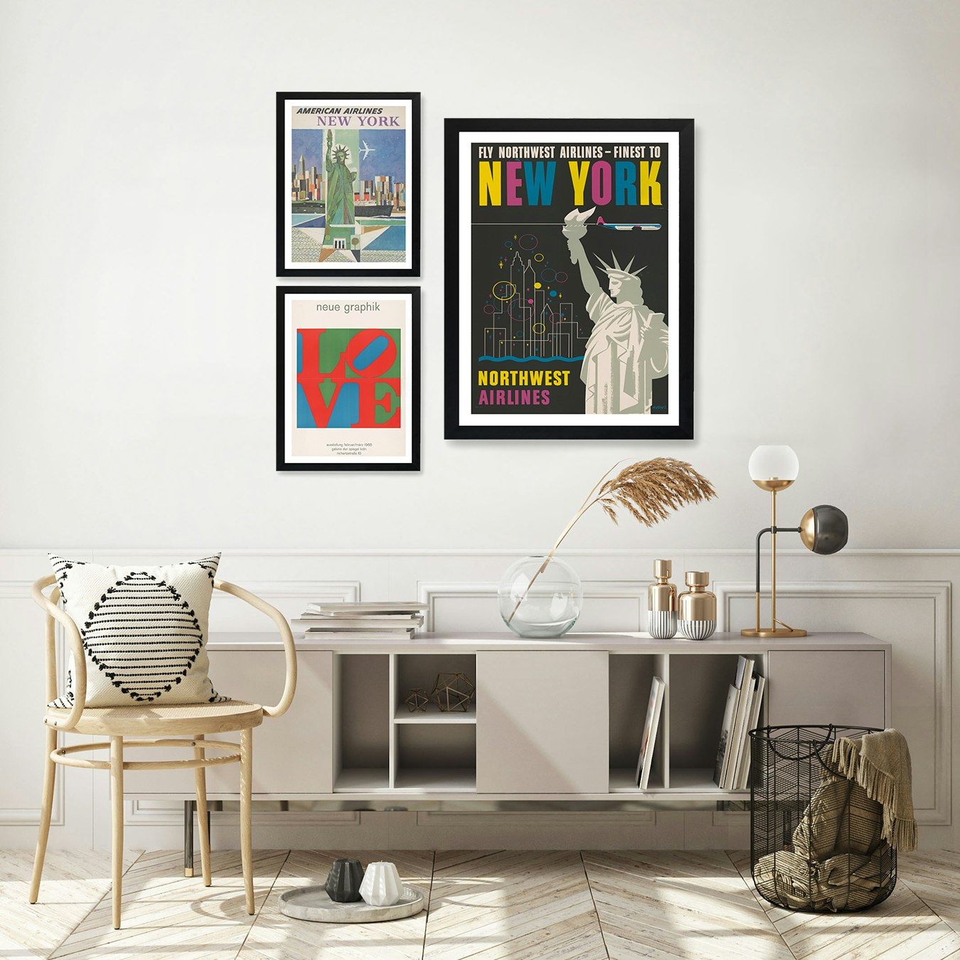 Vintage New York Posters Gallery Wall by Fy! Gallery Walls