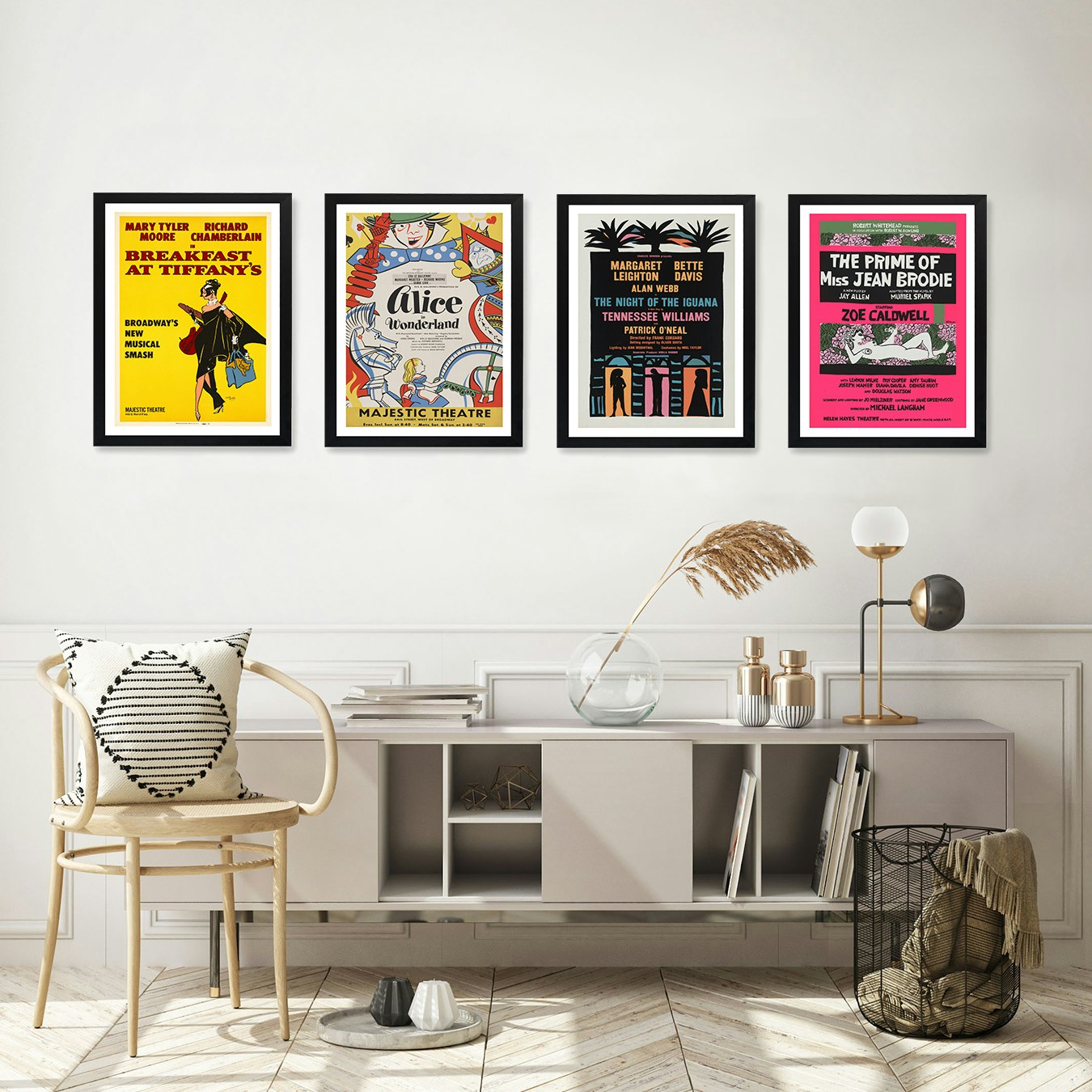 Vintage Theatre Posters Gallery Wall by Fy! Gallery Walls