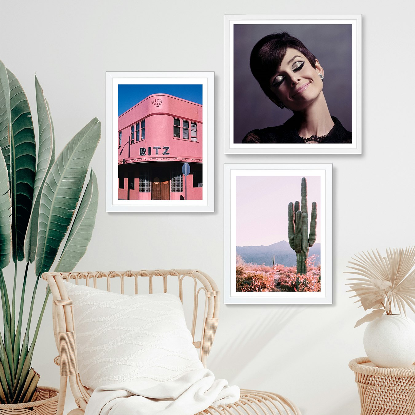 Audrey Hepburn Bedroom Gallery Wall by Fy! Gallery Walls