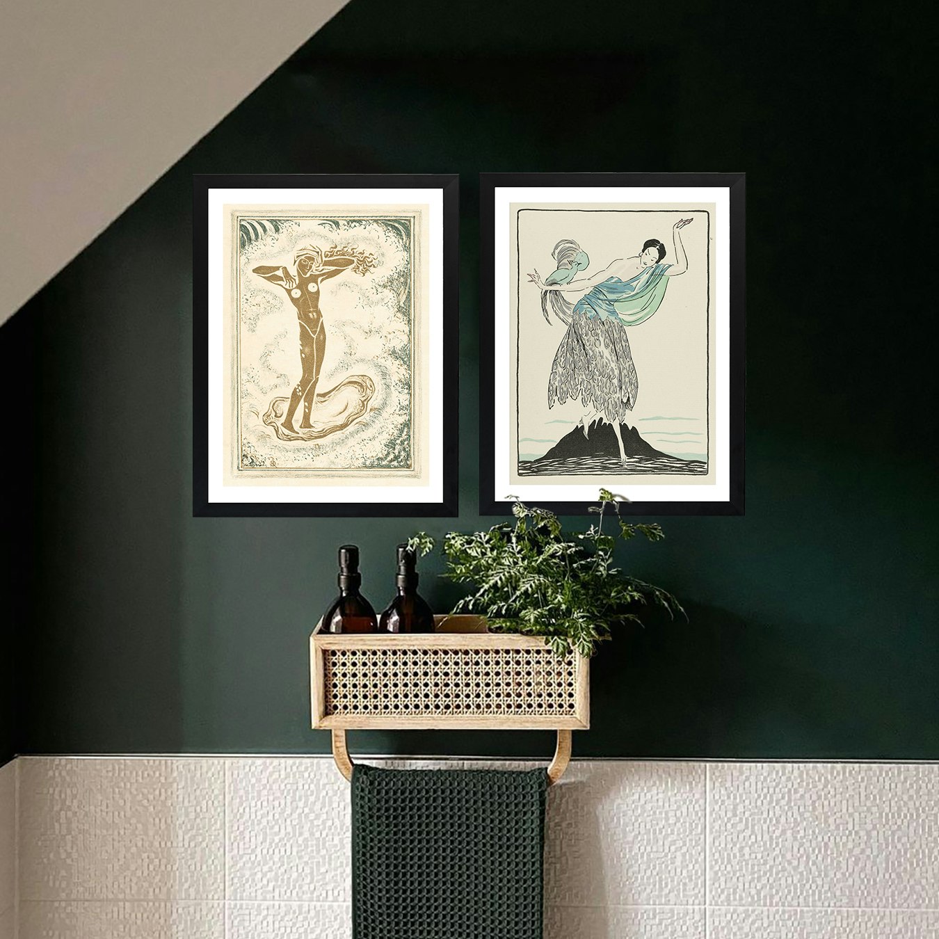 Bathroom Figures Gallery Wall by Fy! Gallery Walls