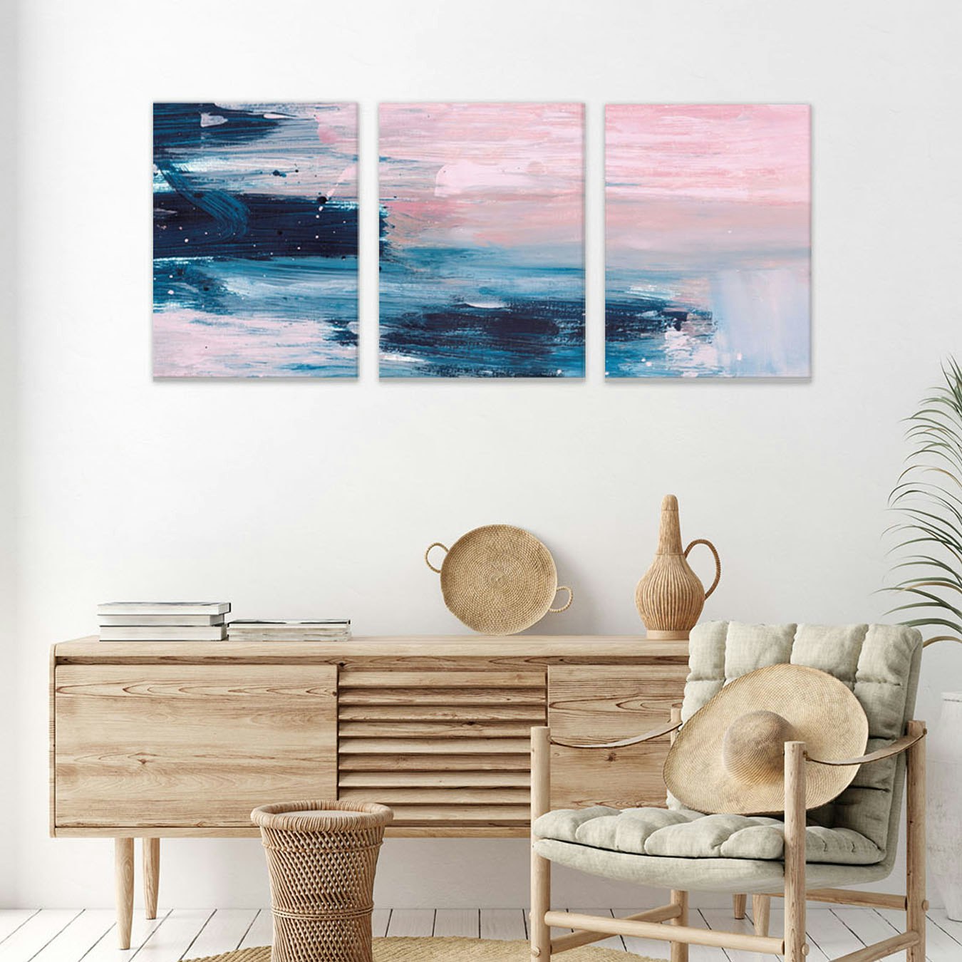 Abstract Triple Canvas by Dan Hobday by Fy! Gallery Walls