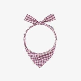 Dog Necktie - Gingham / Lilac
