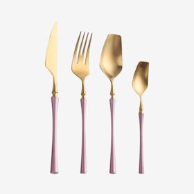 Aespa Flatware - Pink / Gold - Set of 4