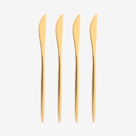 Matte Dinner Knives - Gold - Set of 4